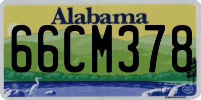 AL license plate 66CM378