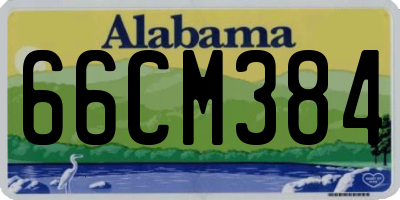 AL license plate 66CM384
