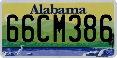 AL license plate 66CM386