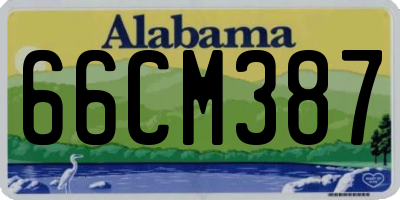 AL license plate 66CM387