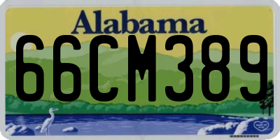 AL license plate 66CM389
