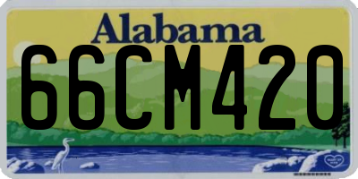 AL license plate 66CM420
