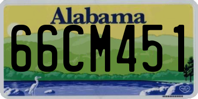 AL license plate 66CM451