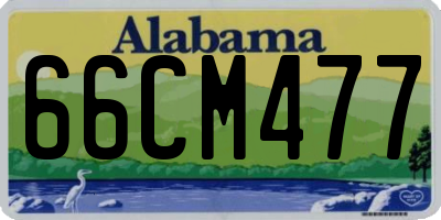 AL license plate 66CM477
