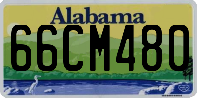 AL license plate 66CM480