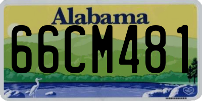 AL license plate 66CM481