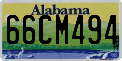 AL license plate 66CM494