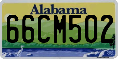 AL license plate 66CM502