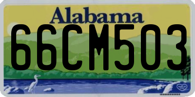 AL license plate 66CM503