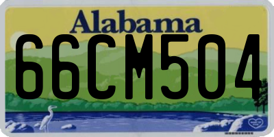 AL license plate 66CM504
