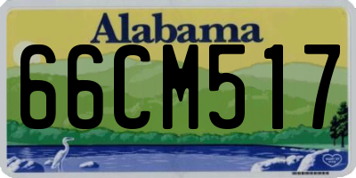 AL license plate 66CM517