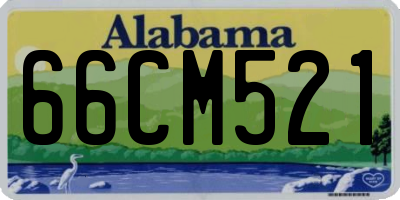 AL license plate 66CM521