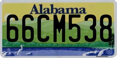 AL license plate 66CM538