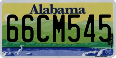 AL license plate 66CM545