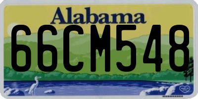 AL license plate 66CM548