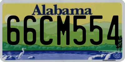 AL license plate 66CM554
