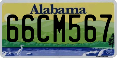 AL license plate 66CM567