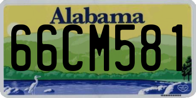 AL license plate 66CM581