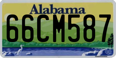 AL license plate 66CM587