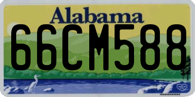 AL license plate 66CM588