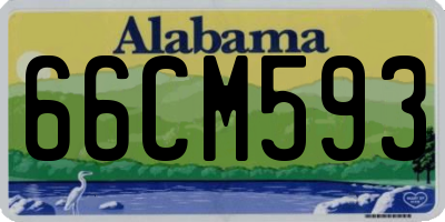 AL license plate 66CM593