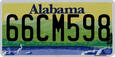 AL license plate 66CM598