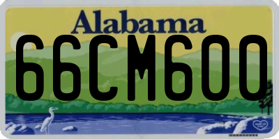 AL license plate 66CM600