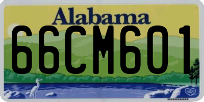 AL license plate 66CM601