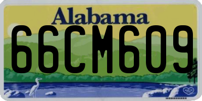 AL license plate 66CM609