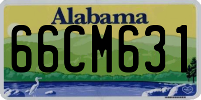 AL license plate 66CM631