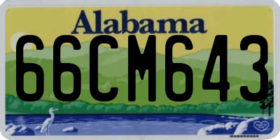 AL license plate 66CM643