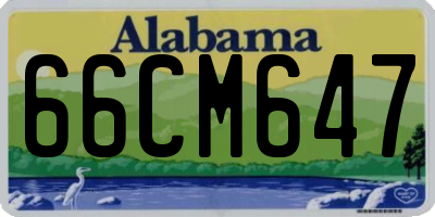 AL license plate 66CM647