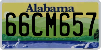 AL license plate 66CM657