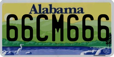 AL license plate 66CM666