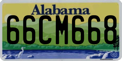 AL license plate 66CM668