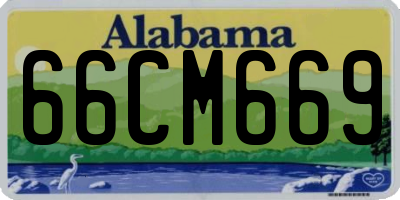 AL license plate 66CM669