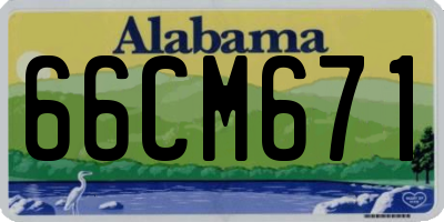 AL license plate 66CM671