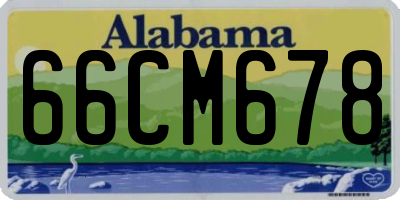 AL license plate 66CM678