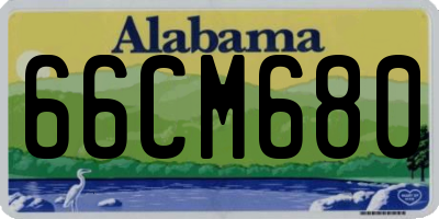 AL license plate 66CM680