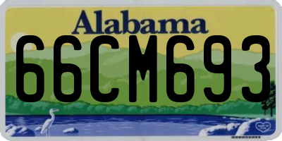 AL license plate 66CM693