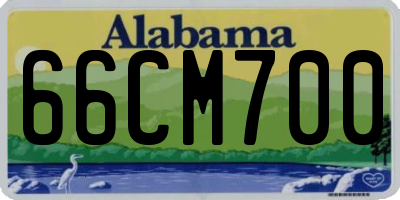 AL license plate 66CM700