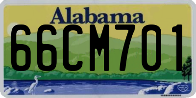 AL license plate 66CM701