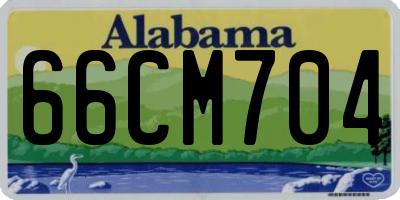 AL license plate 66CM704