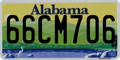 AL license plate 66CM706