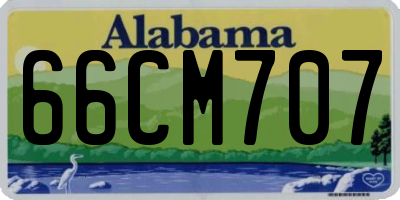 AL license plate 66CM707