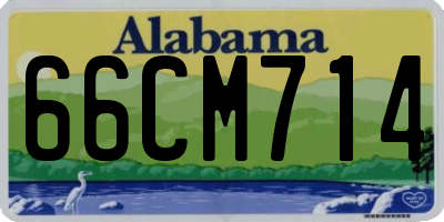 AL license plate 66CM714