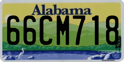 AL license plate 66CM718