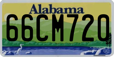 AL license plate 66CM720