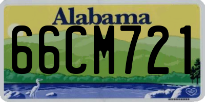 AL license plate 66CM721