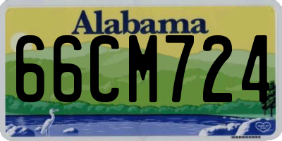 AL license plate 66CM724